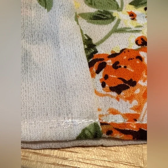 Umgee Rehab USA Floral Short Ruffle Sleeves Button Closure Dress SZ XL - Picture 5 of 11